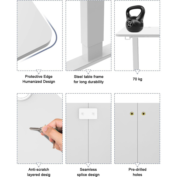 Стіл електричний регульований по висоті Стіл електричний регульований по висоті, ергономічний стіл сидячий-стоячий Стіл стоячий Ре