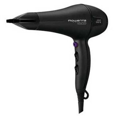 Фен для волосся Rowenta Signature Pro CV7840F0, професійний AC-двигун 2200 Вт, іонізація, 2 швидкості, 3 температурні режими, з концентраторами та дифузором