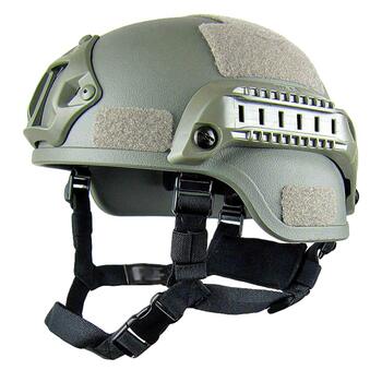 Тактичний шолом, захисний шолом у військовому стилі для страйкболу, пейнтболу, спорту на свіжому повітрі, гірського велоспорту, велоспорту, стрільби CQB - армійський зелений