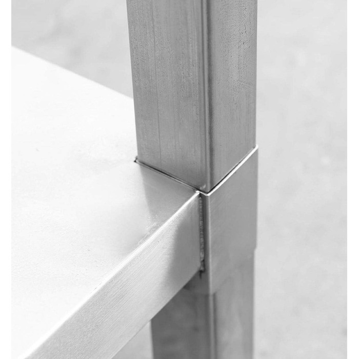 Стіл з нержавіючої сталі GS Multitrade робочий стіл 180 см кухонний стіл з нержавіючої сталі з піднятим краєм розбірний стіл, стіл з нержавіючої сталі розбірний стіл