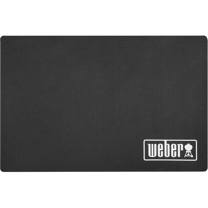 Захисний килимок для гриля Weber - Малий (120 x 80 см), захист тераси та балкона від бризок жиру та рідин, термостійкий та стійкий до погодних умов антибактеріальний матеріал, підходить для всіх типів грилів (17897)
