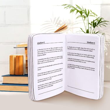 Подушка для Біблії, оксамитова подушка 33x22x9 см у формі книги, колір хакі, подушка для Біблії, затишна подушка для Біблії віри, подарунки з Біблії для жінок та чоловіків