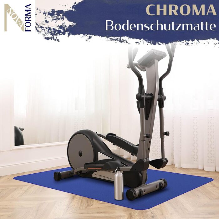 Захисний килимок для твердих підлог NOVA FORMA Chroma - кольоровий килимок для офісних крісел виготовлений з міцного, нековзного пластику PE без BPA - захищає від подряпин та зносу - 116x150 см, синій