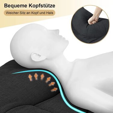 Розкладне ліжко для кемпінгу, надзвичайно широке, розкладне похідне ліжко для використання на вулиці, в саду або в приміщенні, чорне