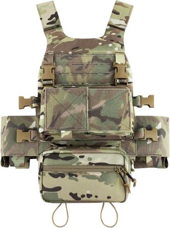 Низькопрофільний страйкбольний жилет регульований MOLLE Plate Carrier Грудний протектор