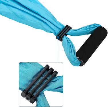 Гамак-гойдалка для повітряної йоги - гойдалка Flying Silk для фітнесу, антигравітація - навантаження 180 кг/400 фунтів (синій)