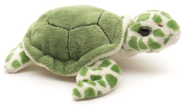 М'яка іграшка Черепаха Uni-Toys - 16 см (довжина) - плюшева черепаха (зелена)
