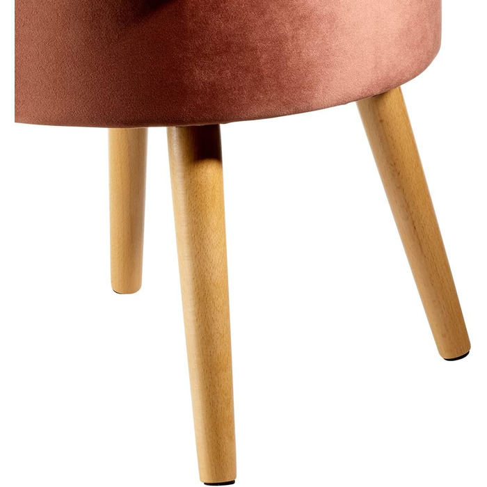 Крісло Echtwerk &39Milo&39, м&39яке крісло, скандинавське крісло, зручне крісло, висока спинка, м&39яка пінопластова підкладка, для вітальні та куточка для читання, дерев&39яні ніжки, 44 x 58 см, 4 кг, сіро-коричневий