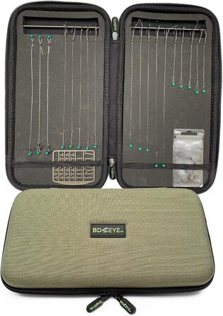 Сумка BD Eye Fishing Stiff-Rig Bag - Wallet Leader Wallet with 25 Pins - Wallet Case for Fishing Leaders, наприклад Carp Rigs