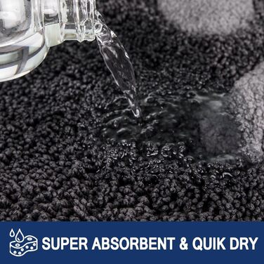 Килимок для бруду, що миється, 50 x 80 см, килимок для прихожих, абсорбуючий килимок для прихожих, нековзний килимок для очищення, водонепроникний килимок для собак, вхід, мокрі лапи, темно-вугільний 50 x 80 см (прямокутний)