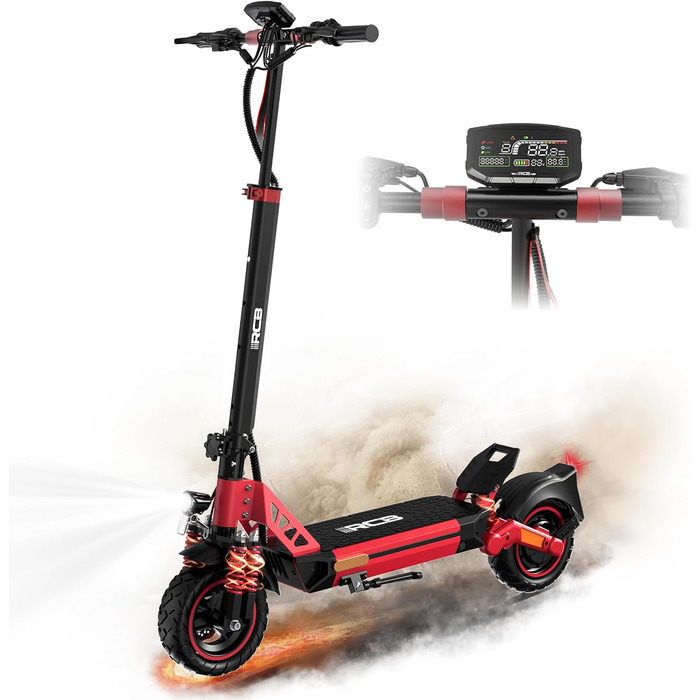 Електросамокат RCB D5, електросамокат з допуском до дорожнього руху (ABE), дальність 90-140 км, акумулятор 20,8-27 Ач, двигун 500