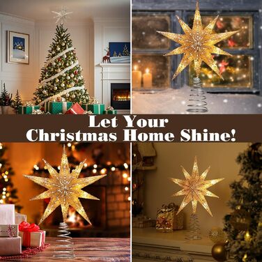 Різдвяна верхівка для ялинки Lewondr