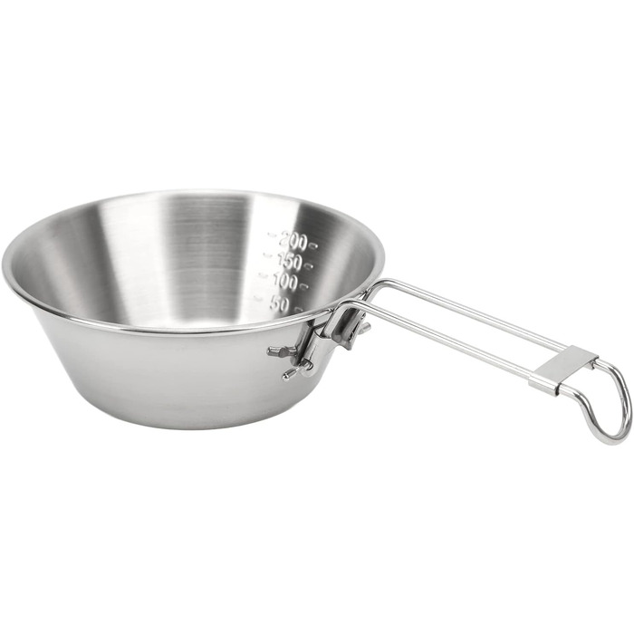 Кемпінгове начиння CHICIRIS, миски з нержавіючої сталі 304 зі складними ручками, легкий портативний набір мисок із 4 предметів для походів та подорожей