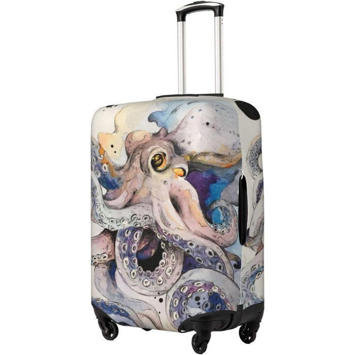 Чохол для валізи Октопус, міцний захист, підходить для багажу розміром 45,7 - 81,3 см, розмір XL, чорний, екстра-великий