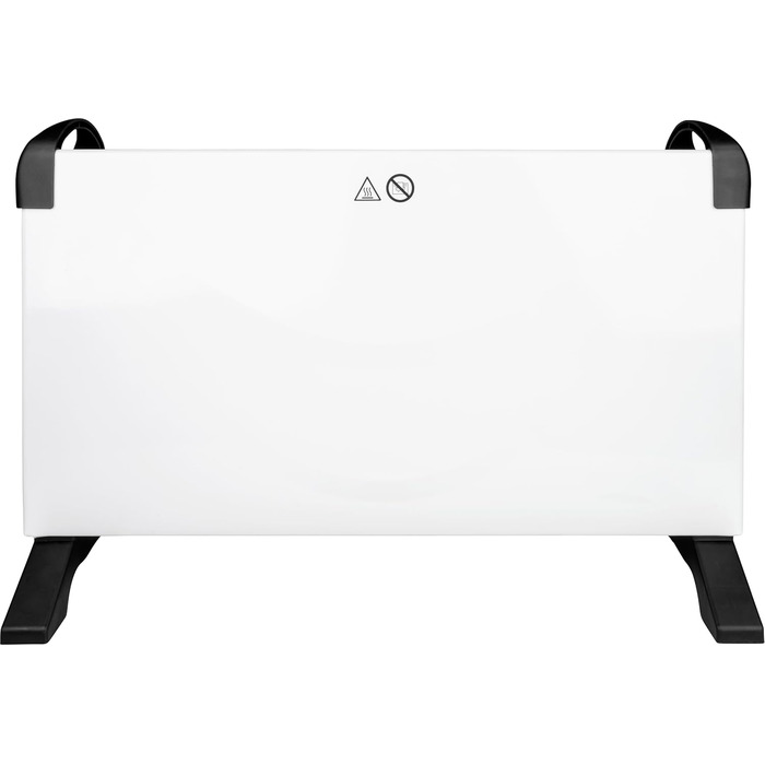 Конвекційний обігрівач Gde GKH 2000 (потужність нагріву 2 кВт, 3 рівні нагріву (0,75/1,25/2 кВт), безступінчастий термостат, максимальна продуктивність обігріву приміщення 45 м, безшумний конвекційний обігрів, захист від перегріву, ручки для перенесення)