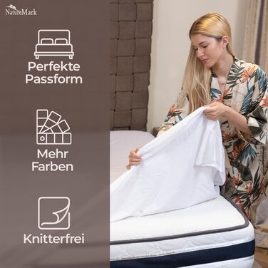 Простирадло Green Mark Textilen® 250 x 150 см, 100% ткана бавовна, біле