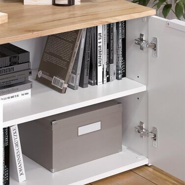 Комод Vicco Wido, білий/Сонома, 40 x 50 см з 2 дверцятами