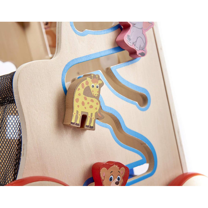 Дитячі ходунки IKONKA 6-в-1, навчальний кубик для перших кроків, іграшка для перенесення, рахування, визначення часу, сортування кольорів, розвитку дрібної моторики, дерев&39яні, веселі кольори, різнокольорові