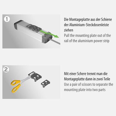 Розеткова планка Brennenstuhl Premium-Alu-Line 6-кратна/розеткова планка з високоякісного алюмінію (розетка на кілька розеток з ви