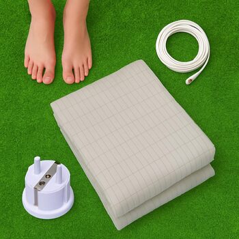 Спальний мішок 100x210 см - для заземлення тіла - вкл. кабель заземлення та штекер заземлення - 3 вміст срібної нитки та 97 бавовни