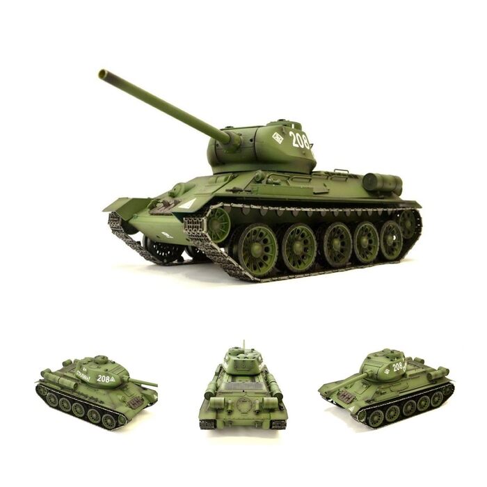 Радіокерований танк T-34/85 (116) Heng Long - з димом, звуком, сталевими шестернями та 2.4Ghz - V7.0