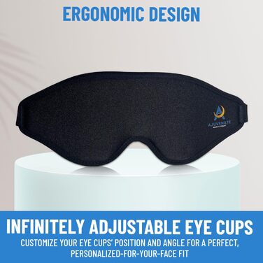 Маска для сну AJUVENATE 3D для чоловіків та жінок, 100 затемнення, відсутність тиску на очі, дихаючий матеріал, зручна пов'язка дл