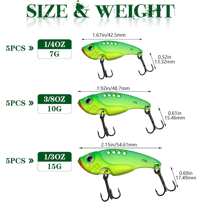 Блешні рибальські приманки блешні рибна приманка форель окунь риболовля приманки блешні приманки - 15 шт., 15/20 шт.