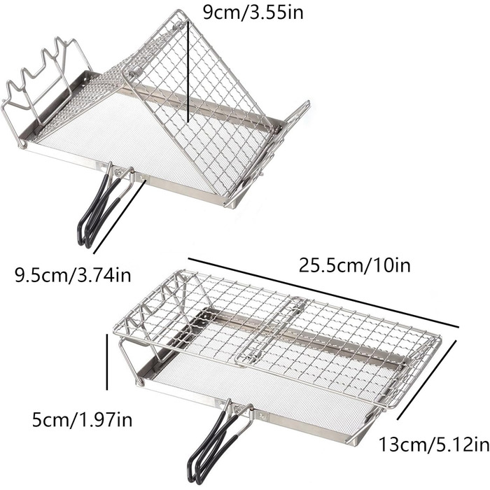 Підставка для тостера з нержавіючої сталі, складаний підігрівач хліба, кемпінг для пригод, піднос для тостера для хліба, складні сталеві грилі на замовлення, складна сітка для гриля для хліба, підставка для гриля для хліба