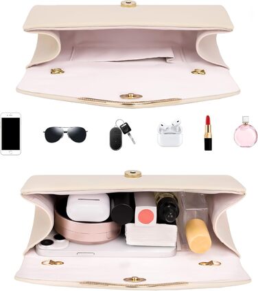 Жіночий клатч Larcenciel, шкіряна сумка кольору тілесного кольору з ланцюжком, елегантна вечірня сумка-конверт, модна сумка через плече