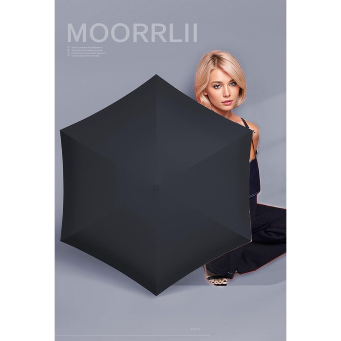 Міні-парасолька Moorrlii Travel для портмоне з чохлом, маленька, компактна, захист від ультрафіолету, сонячного світла, маленька с