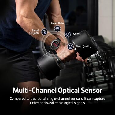 Розумний годинник SOUYIE для чоловіків з GPS, офлайн-картами та 6-супутниковою навігацією, водонепроникність 5 атм, 21 день роботи від батареї, голосовий помічник зі штучним інтелектом, 178 спортивних режимів, фітнес-трекер з монітором серцевого ритму та 