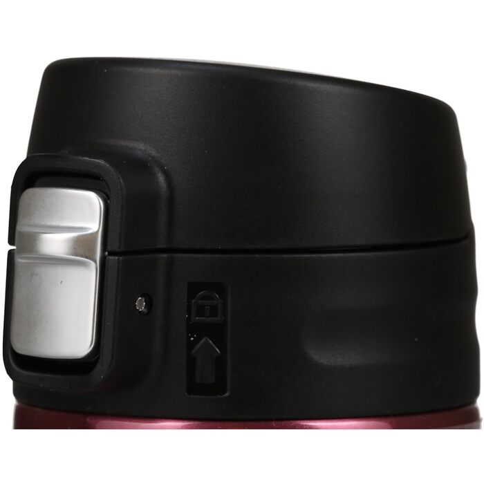 Пляшка для пиття з нержавіючої сталі LOCK & LOCK - НОВА ЛЕГКА ВАКУУМНА ПЛЯШКА FEATHER LIGHT - Термос для однієї руки - Вакуумна ізольована пляшка для кави, чаю тощо 500 мл рубіново-червоного кольору