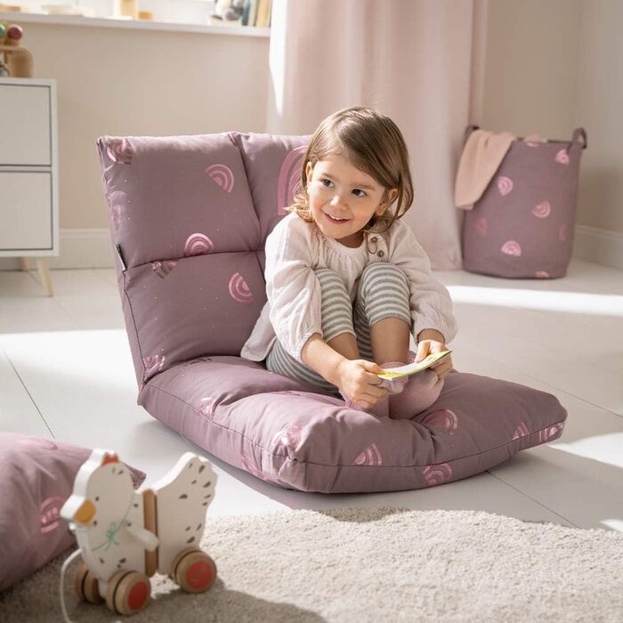 Дитяче крісло howa 2 в 1 шезлонг - спинка регулюється в 3 положеннях Rainbow 86011