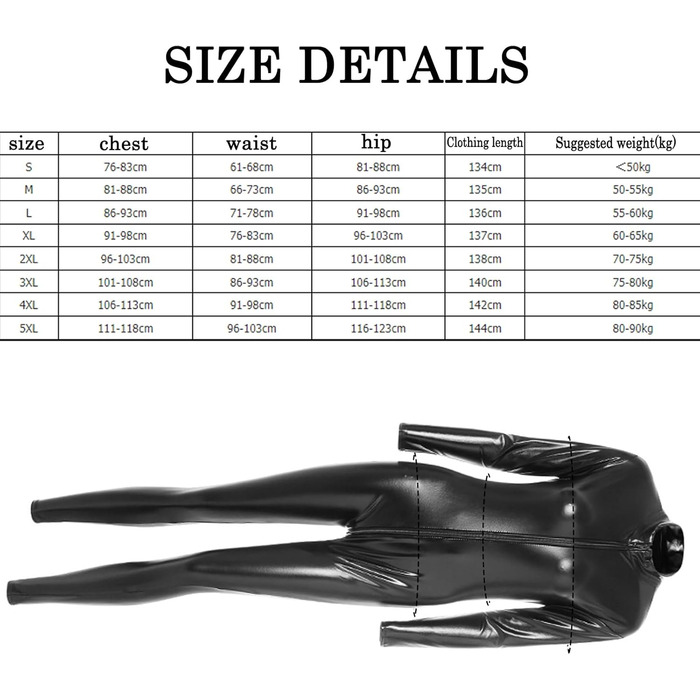 Жіночий лакований боді BDSMJOY, блискучий ефект, еластичний, L