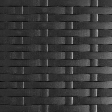 Комплект садових меблів tectake з 3 предметів, складаний кемпінговий стіл з 2 пивними лавками, балконні меблі, комплект садових або патіо столів, комплект пивного намету, з ручками для перенесення, довжина 180 см (чорний) Чорний (імітація ротанга)