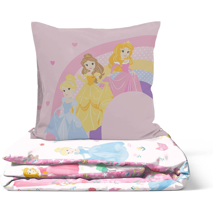 Постільна білизна Disney princess силует 140 x 200 см, 100 бавовна, для односпального ліжка, містить підодіяльник і наволочку 65 x