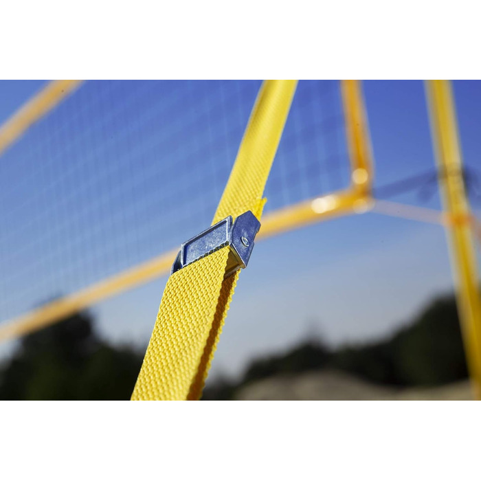 Професійний комплект для пляжного волейболу (8,5 м сітка), з розміткою майданчика (16x8 м), стовпчиками та кріпленням, для трави та піску