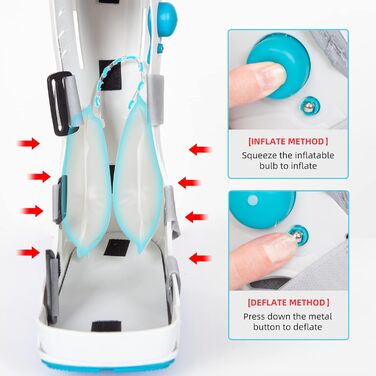 Медичні надувні черевики для ходьби, високі черевики для ходьби, черевики для переломів, повітряні ходунки, ортез для розтягнень щиколоток, відновлення після болю в стопі, стресових переломів, переломів стопи, ахіллового тендиніту (M)