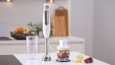 Ручний блендер Braun MultiQuick 7 MQ 7020 WH - ручний блендер зі знімною ніжкою блендера з нержавіючої сталі з технологією PowerBell VPlus для пюрирования цілих інгредієнтів за лічені секунди, в т.ч. набір аксесуарів з 2 предметів, 1000 Вт, білий