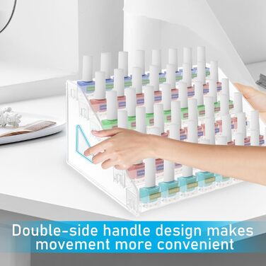 Набір для зберігання лаків для нігтів із 2 предметів, 6-рівневий органайзер для лаків, акрилова полиця для лаків, органайзер для ефірних олій, косметики, губної помади