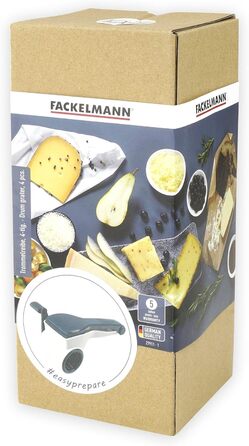 Барабанна терка Fackelmann 27911, нержавіюча сталь 18/8, білий, сріблястий і синій, 210,5X10CM Терка для барабанів білий/синьо-сірий