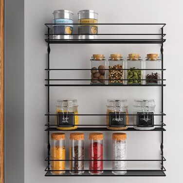 Стійка для спецій Metaltex 361434000 Pepito-4 Lava, 4 полиці, 36 x 8 x 45 см, рустикальний стиль