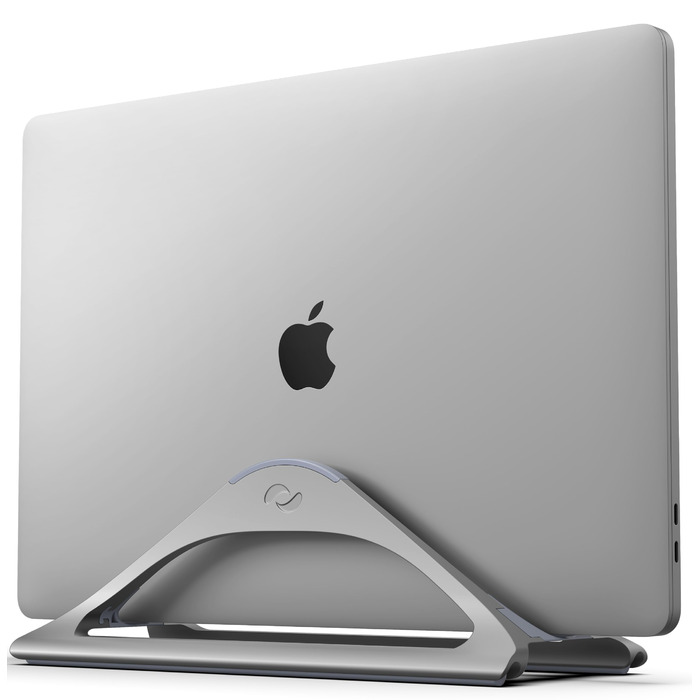 Вертикальна підставка для ноутбука на стіл (Сірий космос), Регульований тримач для MacBook, підставка для MacBook Pro, інших ноутбуків та нетбуків