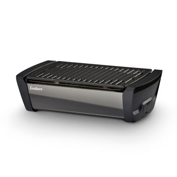Настільний вугільний гриль Enders Aurora Mirror Black з вентилятором, портативний кемпінговий гриль для відкритого повітря з LED-підсвіткою, 47 x 26 x 13,5 см, 1365 Чорний