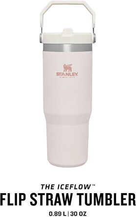 Пляшка для пиття Stanley IceFlow Flip Straw з соломинкою 0,89 л - Пляшка-термос зберігає холод 12 годин - Герметична - Спортивна п