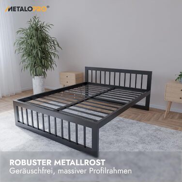 Металеве ліжко 120x200 см Вантажопідйомність до 1000 кг та складання &lt10 хв Міцний каркас ліжка з місцем для зберігання 37 см, без скрипу, чорного кольору Вертикальне 120x200 см