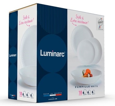 Сервіз Luminarc Pampille White, 18 предметів (6785915)