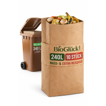 Паперові пакети BIOGLCK 240 л 10 шт. Спеціально розроблені для сміттєвих баків об&39ємом 240 літрів Стійкі до розривів для комерційних, промислових, багатоквартирних будинків та прибиральних служб