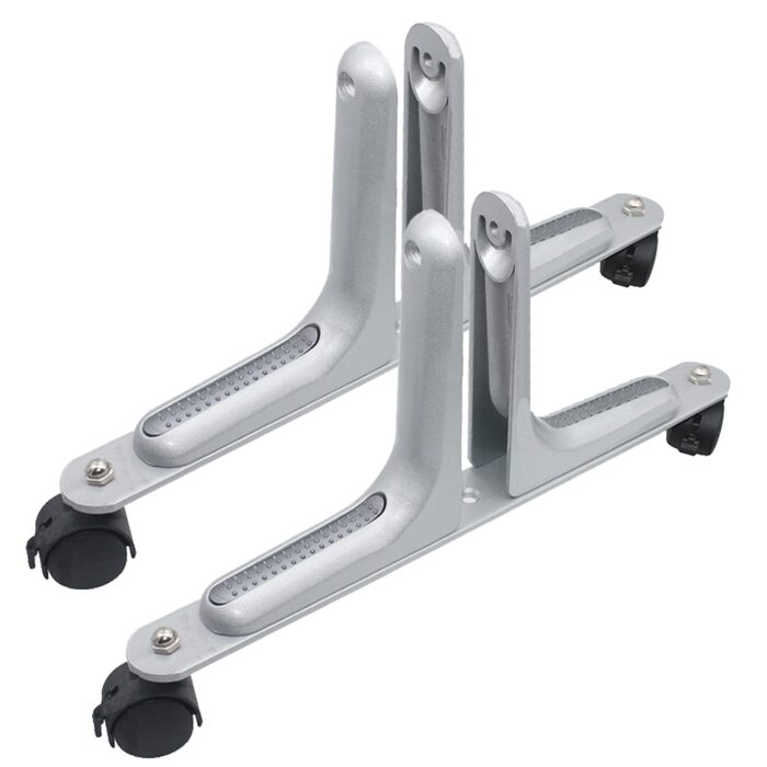 Ніжок для інфрачервоних обігрівачів, універсальна підставка для інфрачервоного обігрівача з алюмінієвого сплаву, мобільна підставка з роликами для інфрачервоних обігрівачів різних моделей, рама 1-6 см, срібляста, 2 шт.