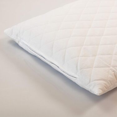 Подушка GIRAFFENLAND з органічного лушпиння спельти 40x80 см, стьобана біла, наповнена безпосередньо органічно вирощеним лушпинням спельти